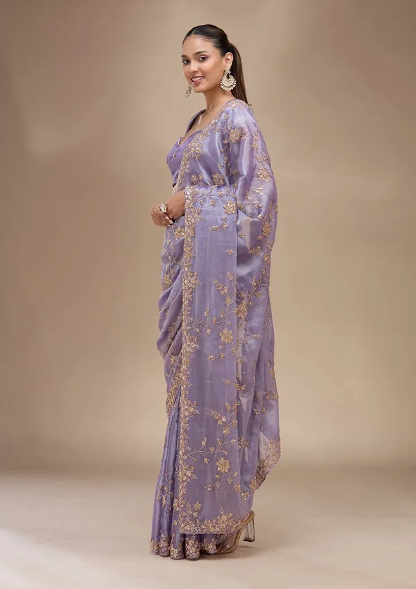 Lavender_Cutdana_Tissue_Saree