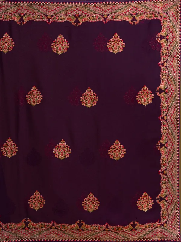 Purple_Kashmiri_Georgette_Saree