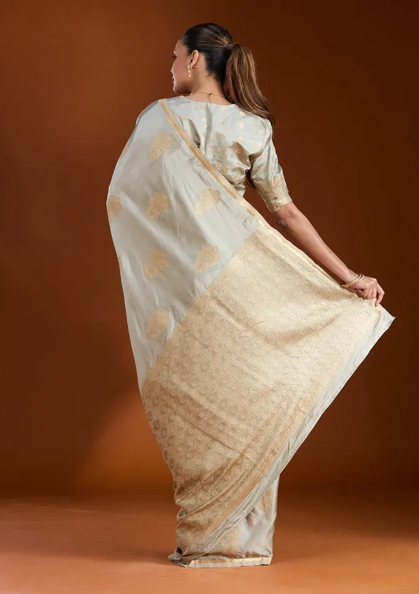Pista_Green_Zariwork_Art_Silk_Silk_Saree