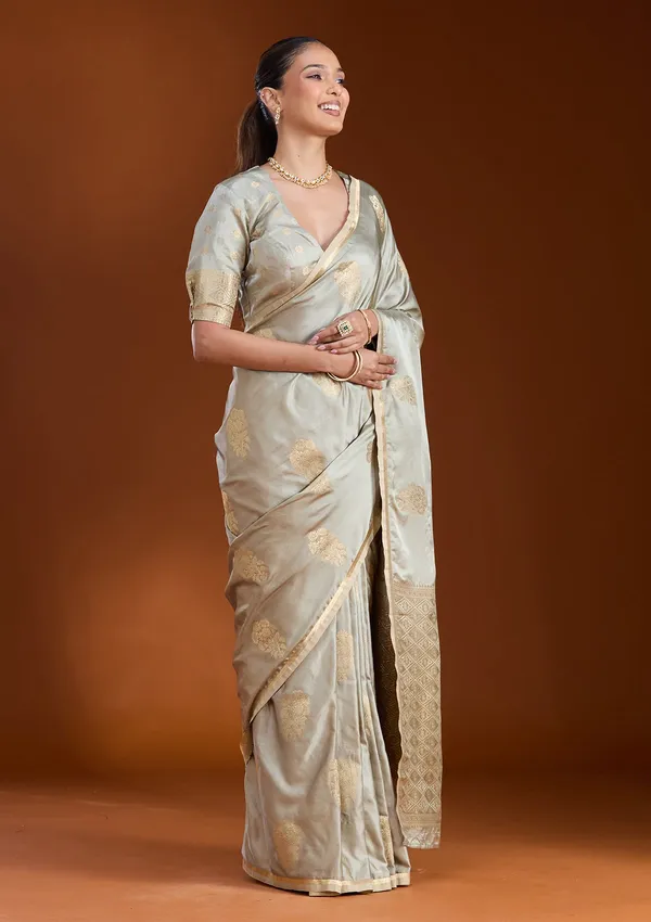 Pista_Green_Zariwork_Art_Silk_Silk_Saree