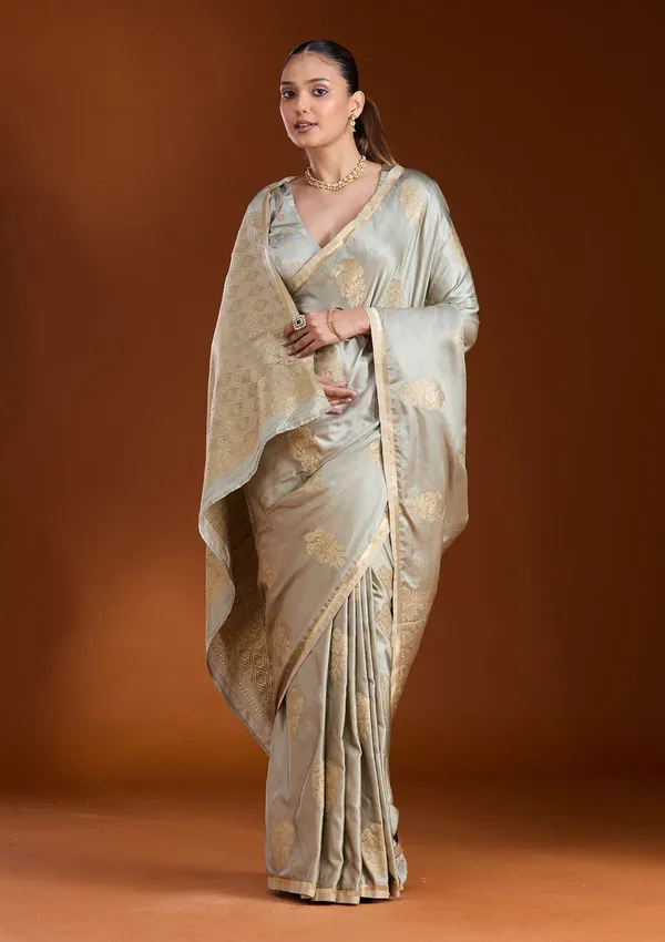 Pista_Green_Zariwork_Art_Silk_Silk_Saree