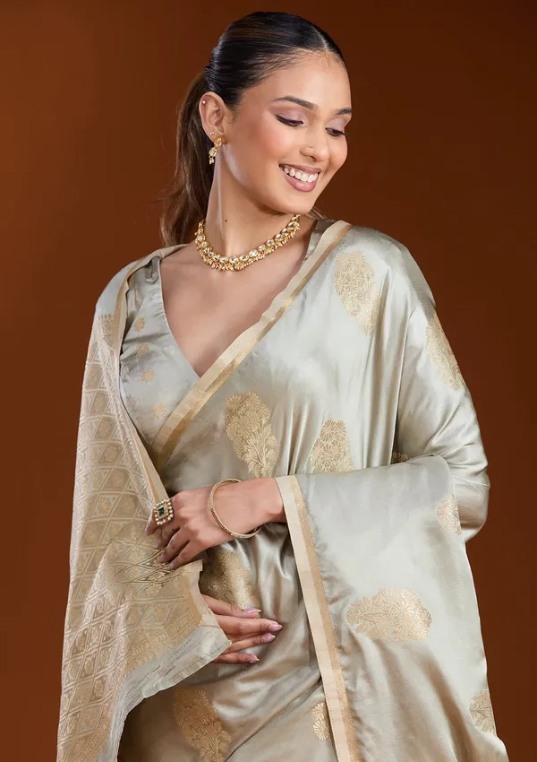 Pista_Green_Zariwork_Art_Silk_Silk_Saree