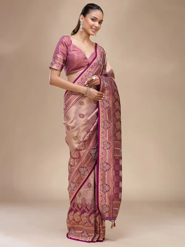 Lavender_Aariwork_Art_Silk_Silk_Saree