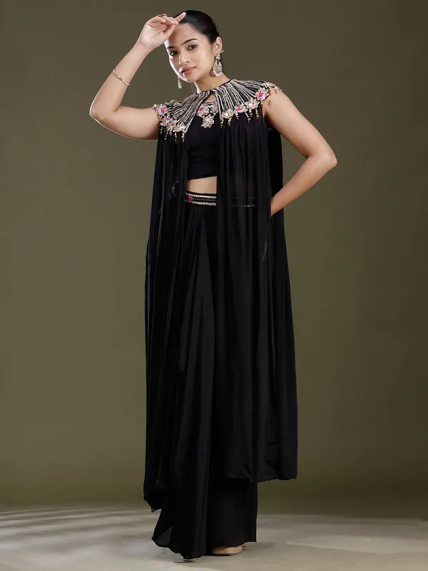 Black_Threadwork_Soft_Raw_Silk_Readymade_Salwar_Suit