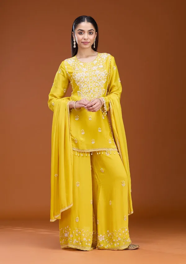 Mustard_Sequins_Soft_Raw_Silk_Readymade_Salwar_Suit