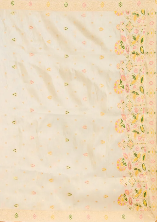 Beige_Zariwork_Brocade_Readymade_Salwar_Suit