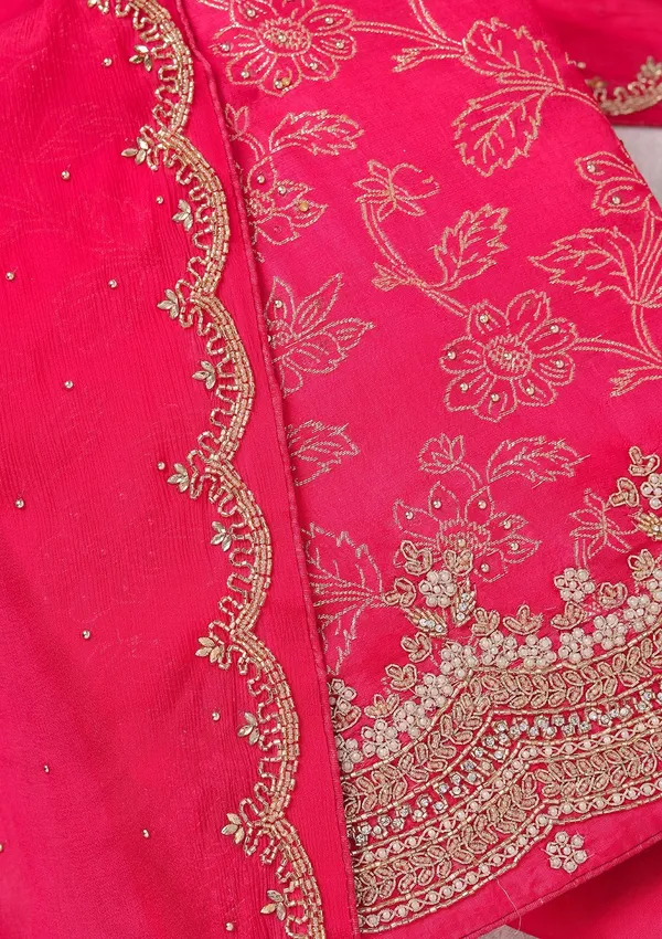 Rani_Pink_Pearlwork_Dola_Silk_Unstitched_Salwar_Suit