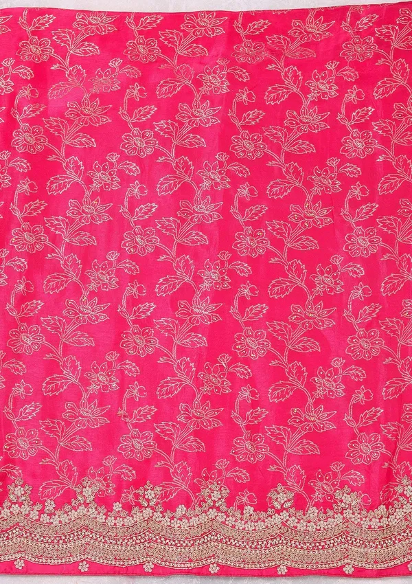 Rani_Pink_Pearlwork_Dola_Silk_Unstitched_Salwar_Suit