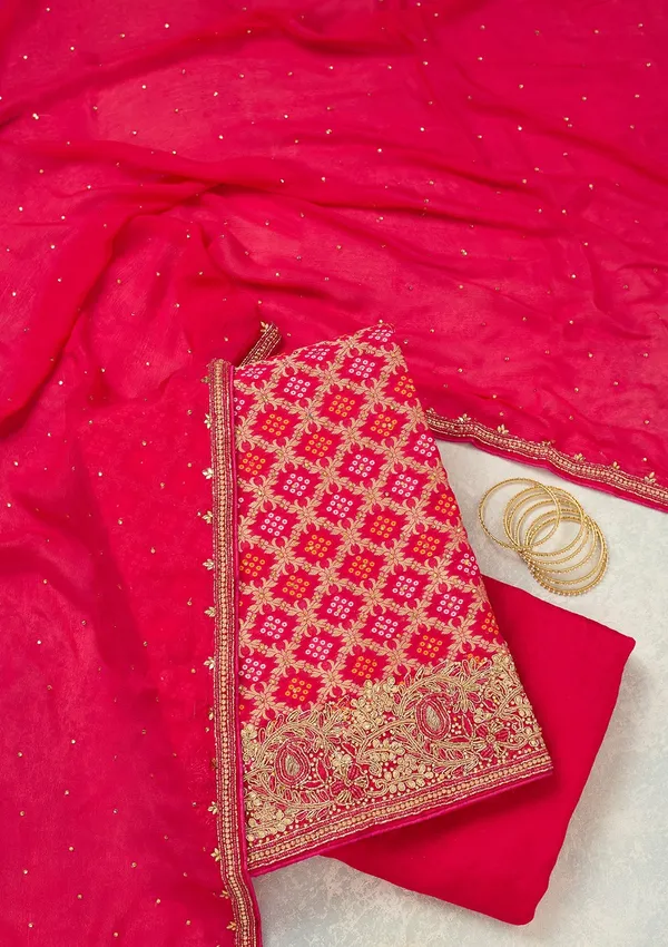 Rani_Pink_Stonework_Silver_Georgette_Unstitched_Salwar_Suit