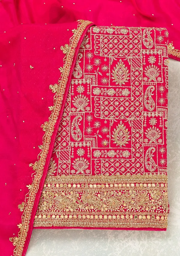 Rani_Pink_Zariwork_Gold_Georgette_Unstitched_Salwar_Suit