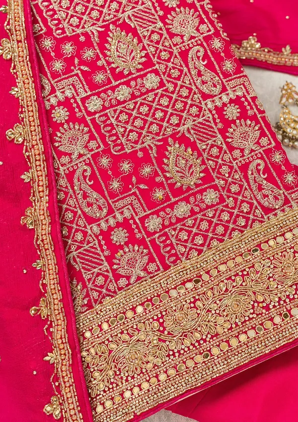 Rani_Pink_Zariwork_Gold_Georgette_Unstitched_Salwar_Suit