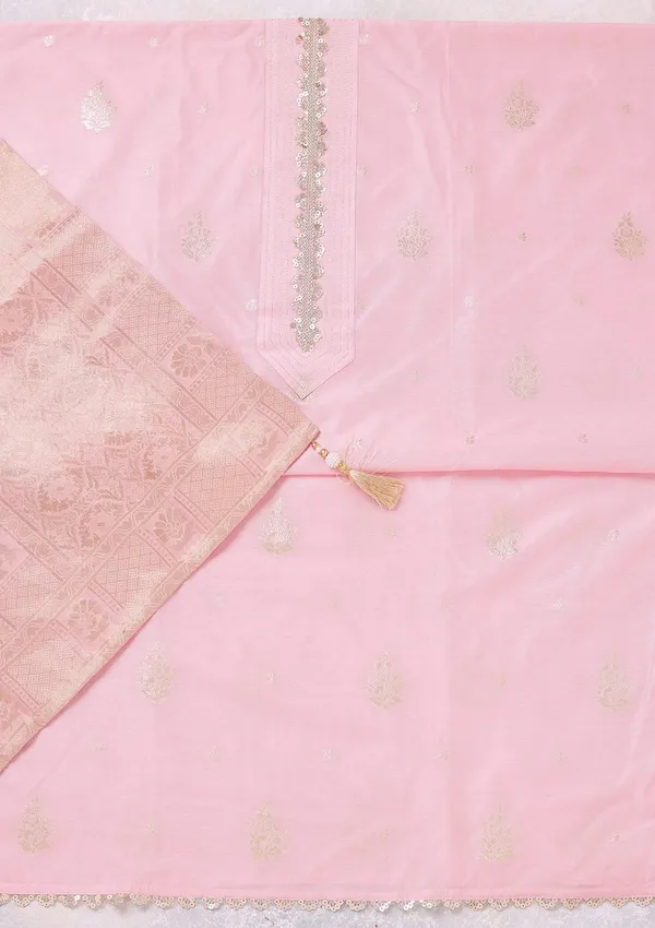 Baby_Pink_Zariwork_Gold_Chanderi_Unstitched_Salwar_Suit
