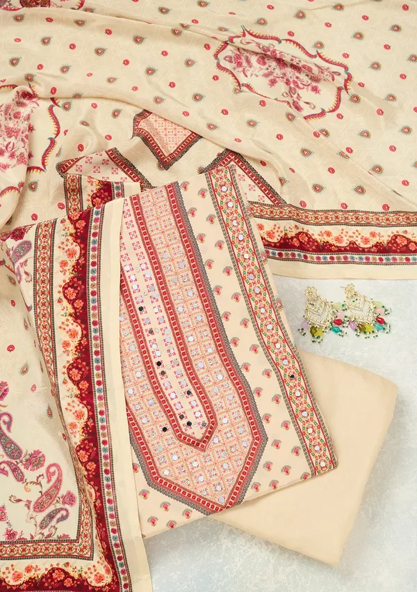 Cream_Zariwork_Gold_Crepe_Unstitched_Salwar_Suit