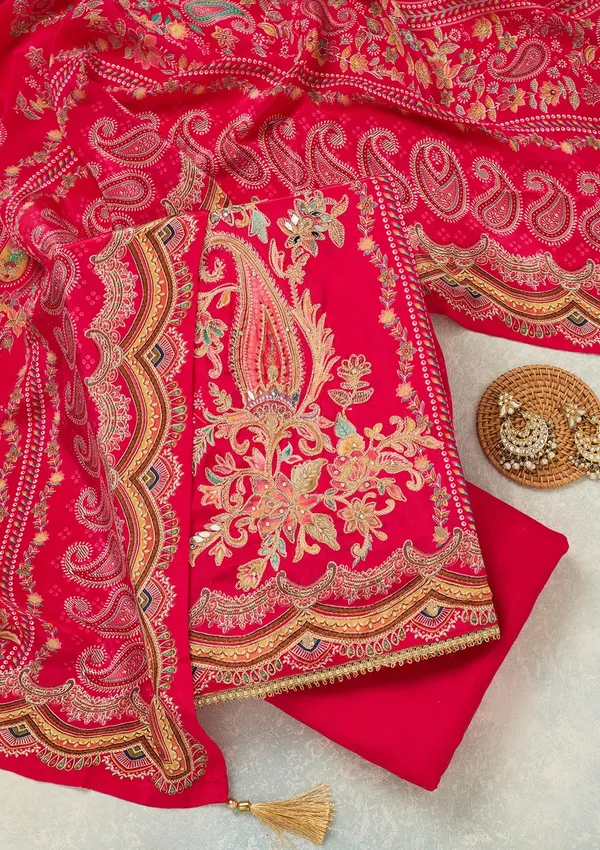 Rani_Pink_Zariwork_Gold_Dola_Silk_Unstitched_Salwar_Suit