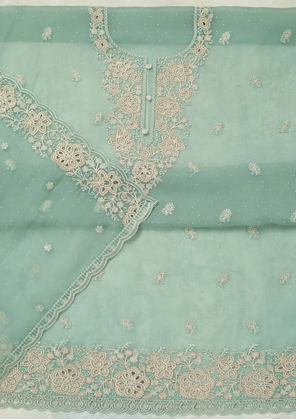 Sea_Green_Threadwork_Tissue_Unstitched_Salwar_Suit