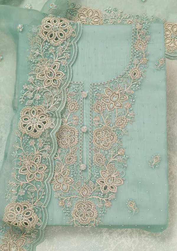 Sea_Green_Threadwork_Tissue_Unstitched_Salwar_Suit