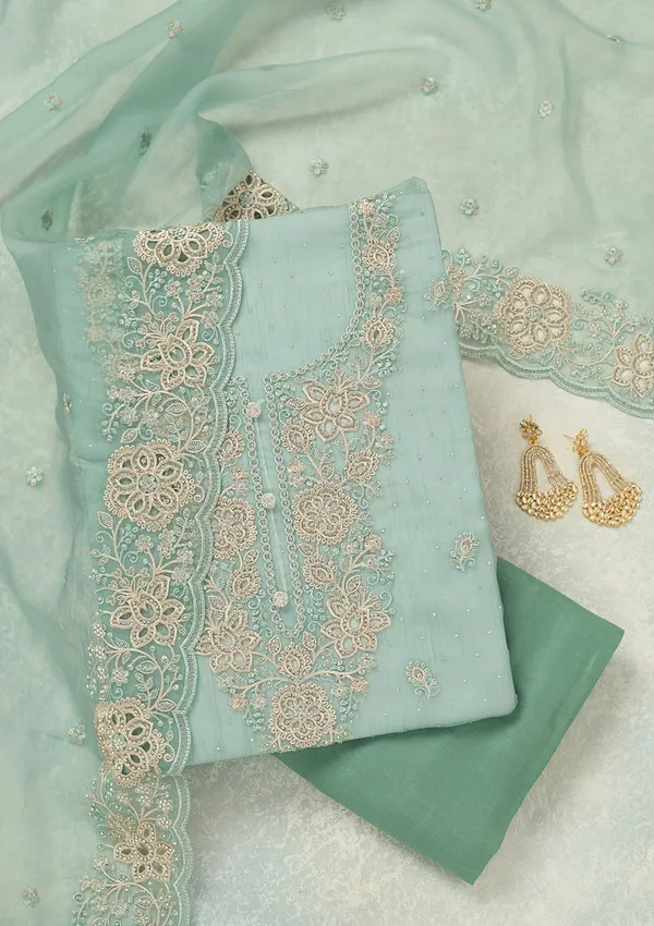 Sea_Green_Threadwork_Tissue_Unstitched_Salwar_Suit