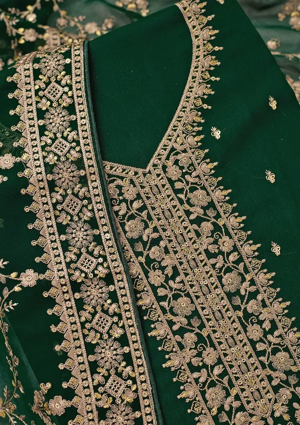 Bottle_Green_Threadwork_Georgette_Unstitched_Salwar_Suit