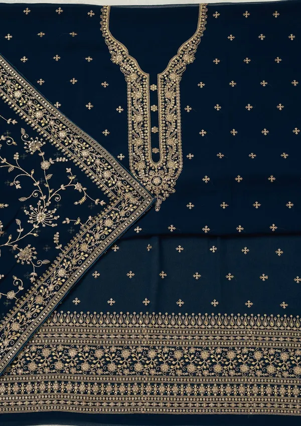 Navy_Blue_Threadwork_Georgette_Unstitched_Salwar_Suit