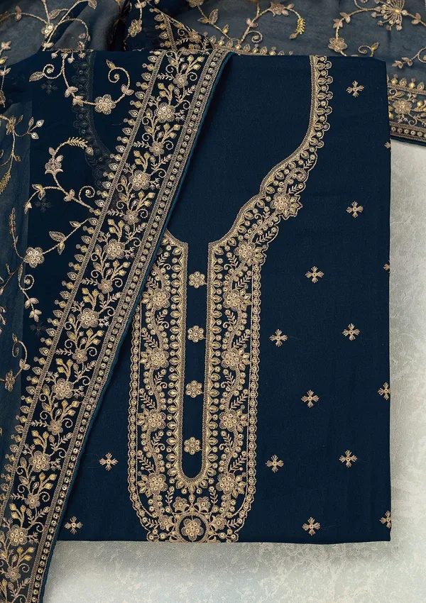 Navy_Blue_Threadwork_Georgette_Unstitched_Salwar_Suit