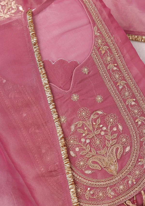 Onion_Pink_Zariwork_Gold_Tissue_Unstitched_Salwar_Suit