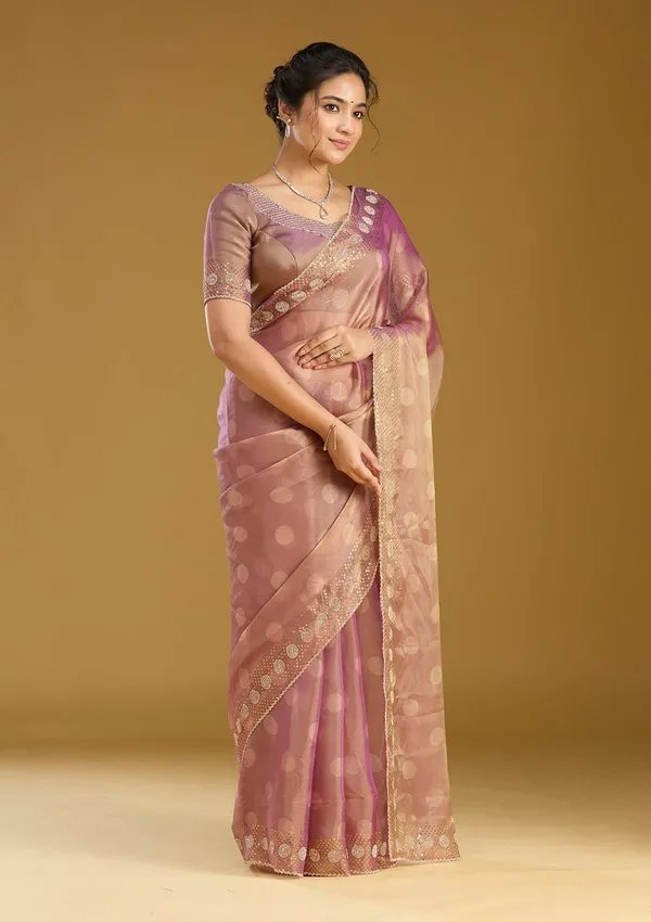 Gold_Stonework_Gold_Tissue_Saree