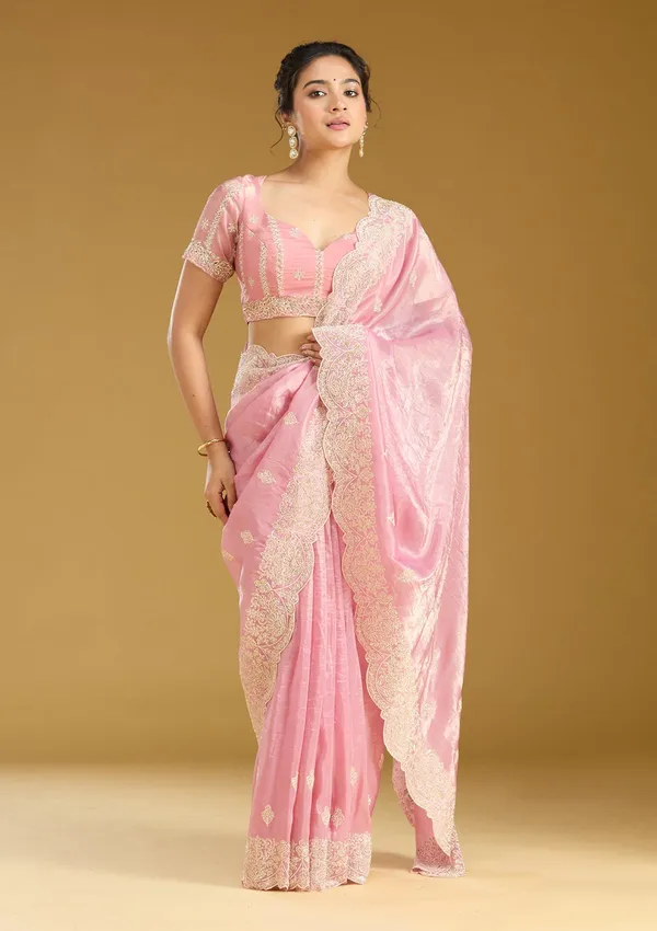 Onion_Pink_Threadwork_Organza_Saree