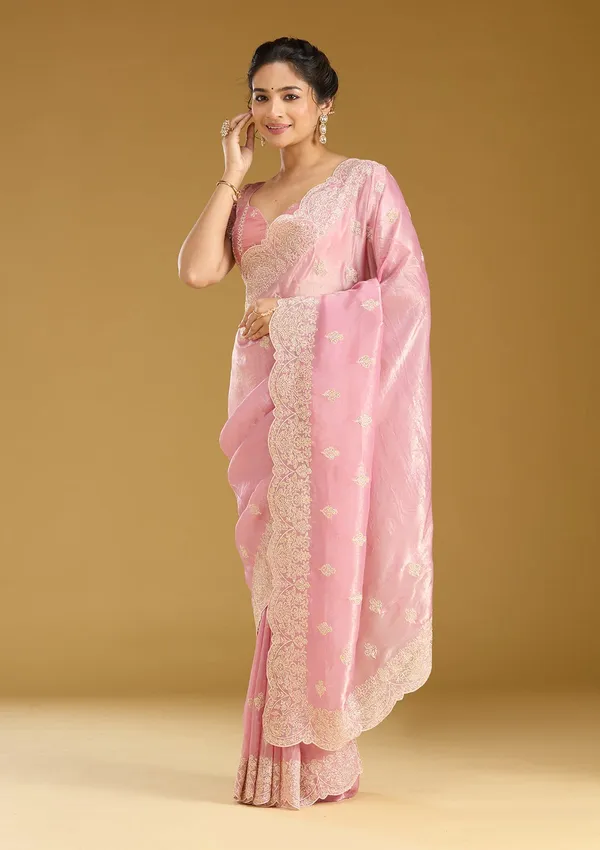Onion_Pink_Threadwork_Organza_Saree