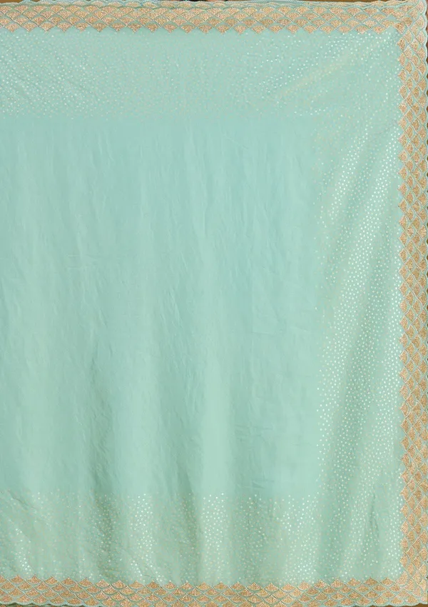Sea_Green_Sequins_Tissue_Saree