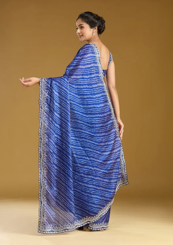 Navy_Blue_Zariwork_Silver_Organza_Saree