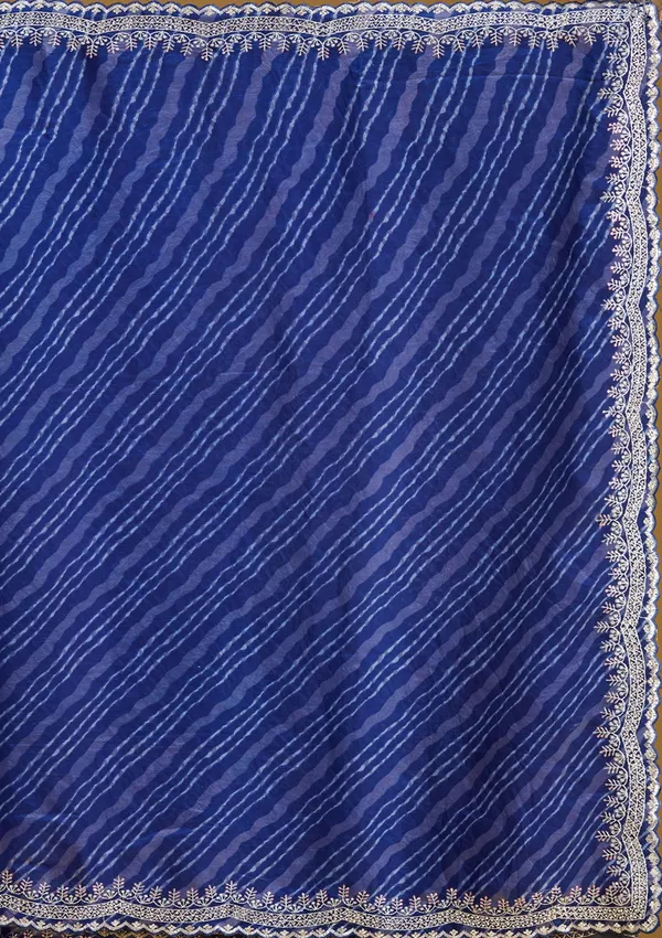 Navy_Blue_Zariwork_Silver_Organza_Saree