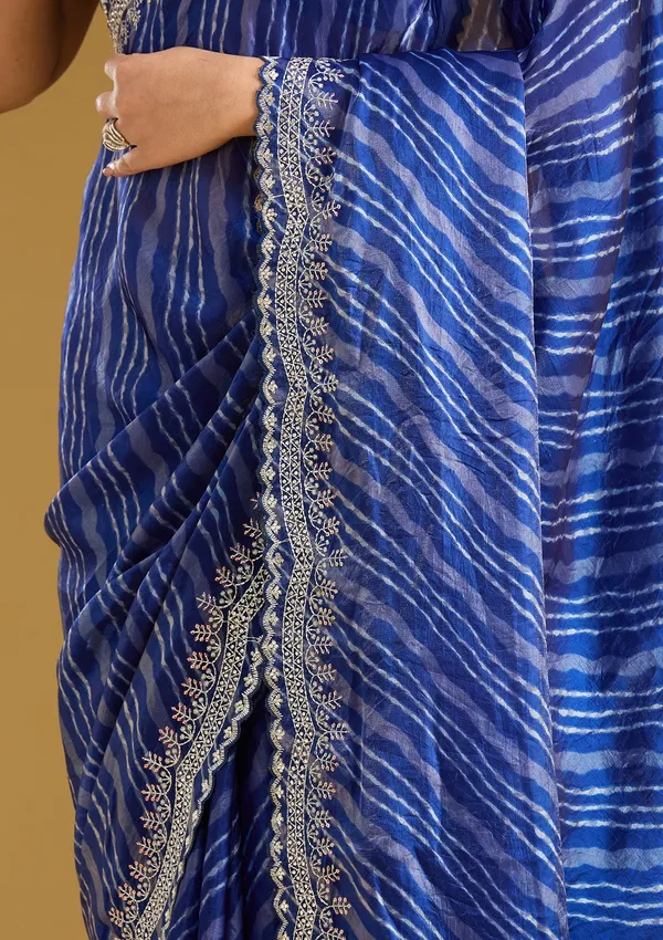 Navy_Blue_Zariwork_Silver_Organza_Saree