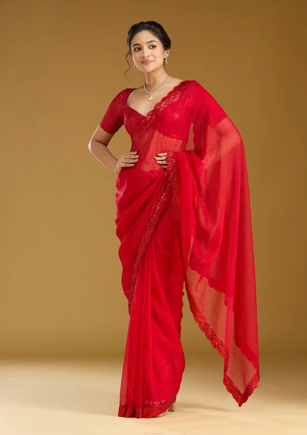 Red_Sequins_Chiffon_Saree