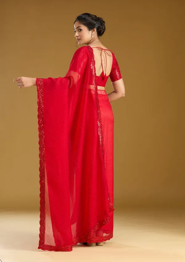 Red_Sequins_Chiffon_Saree