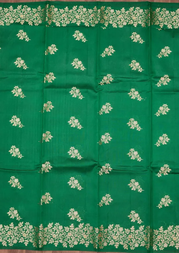 Rama_Green_Zariwork_Gold_Pure_Silk_Silk_Saree
