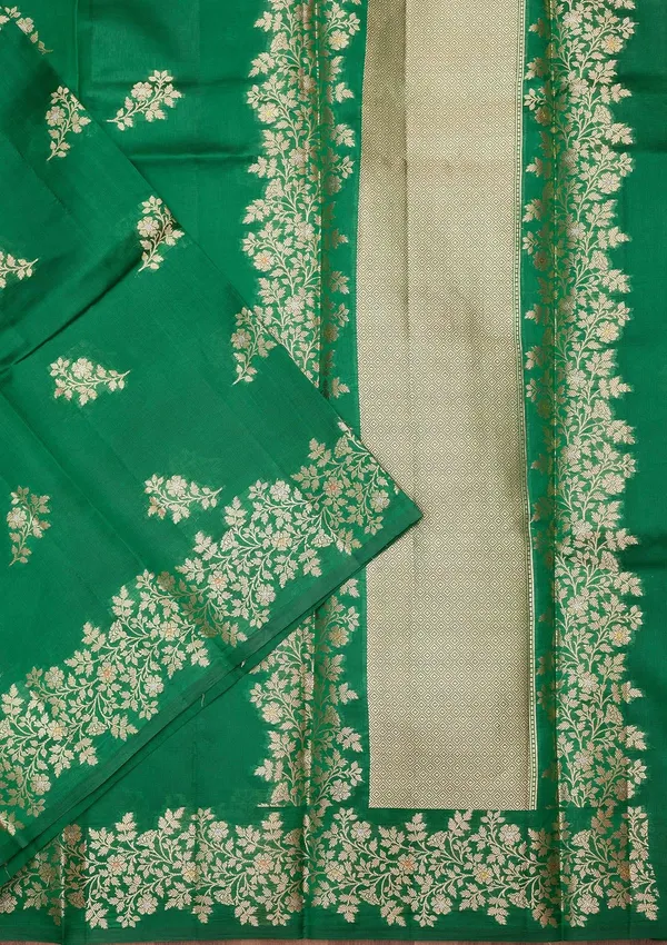 Rama_Green_Zariwork_Gold_Pure_Silk_Silk_Saree