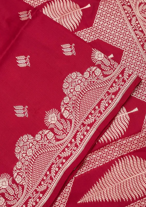 Wine_Zariwork_Gold_Silk_Silk_Saree