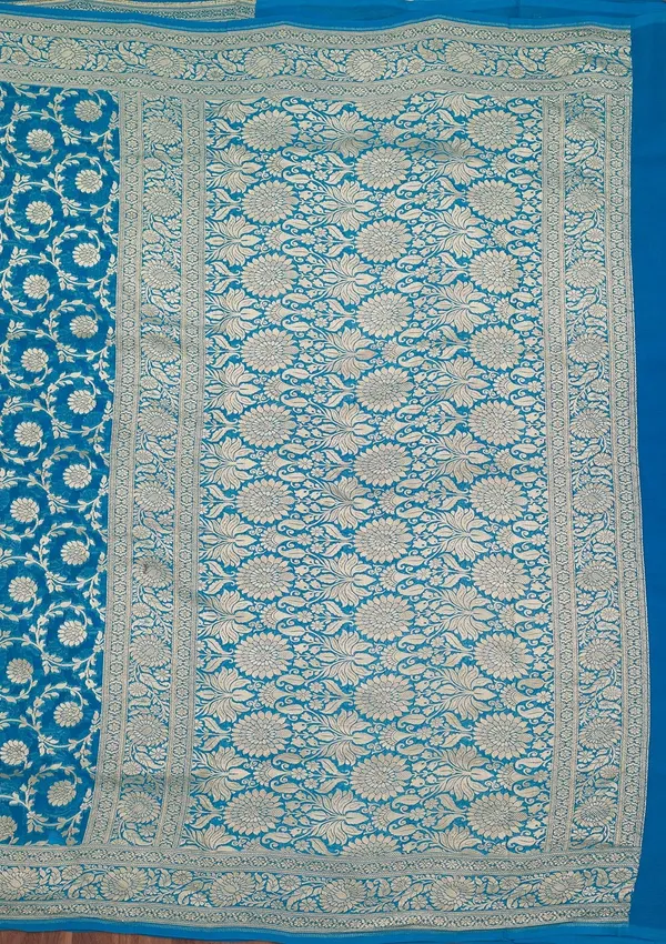 Blue_Zariwork_Georgette_Silk_Saree