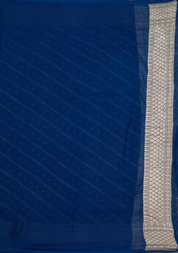 Blue_Zariwork_Georgette_Silk_Saree
