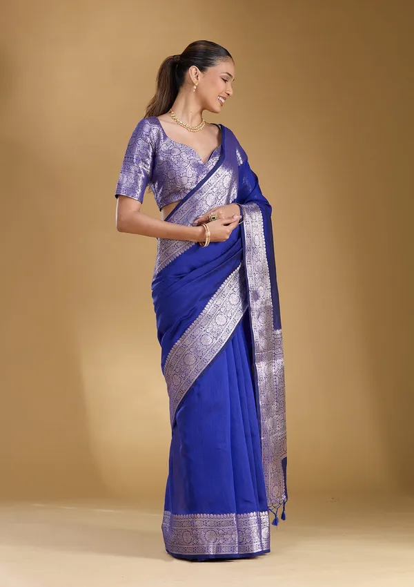 Royal_Blue_Zariwork_Gold_Art_Silk_Silk_Saree
