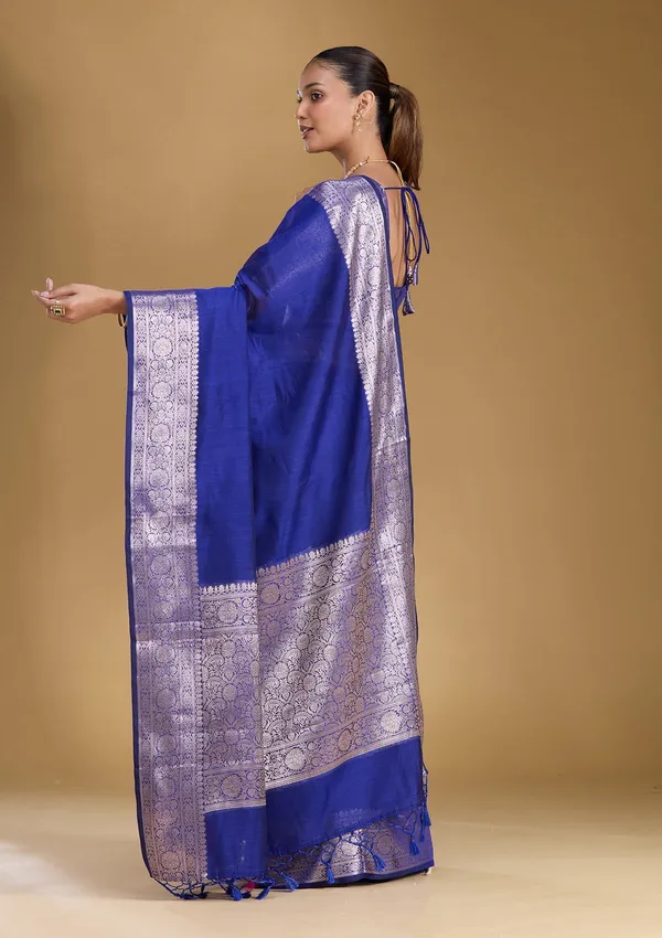Royal_Blue_Zariwork_Gold_Art_Silk_Silk_Saree
