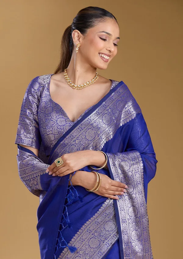 Royal_Blue_Zariwork_Gold_Art_Silk_Silk_Saree