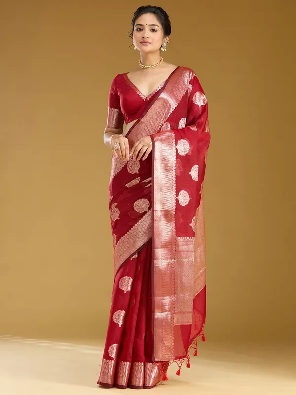 Red_Zariwork_Gold_Art_Silk_Silk_Saree