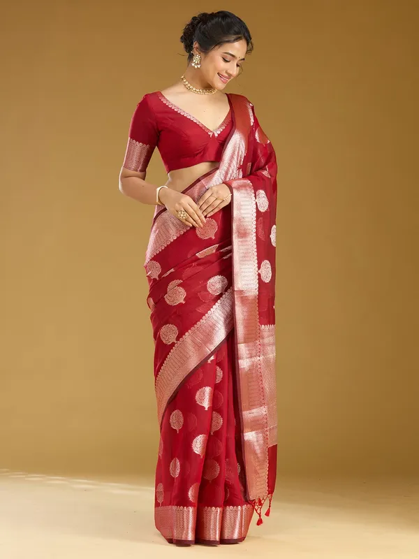 Red_Zariwork_Gold_Art_Silk_Silk_Saree