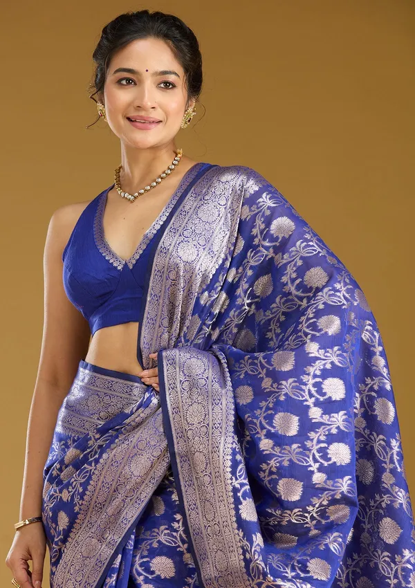 Royal_Blue_Zariwork_Cotton_Silk_Saree
