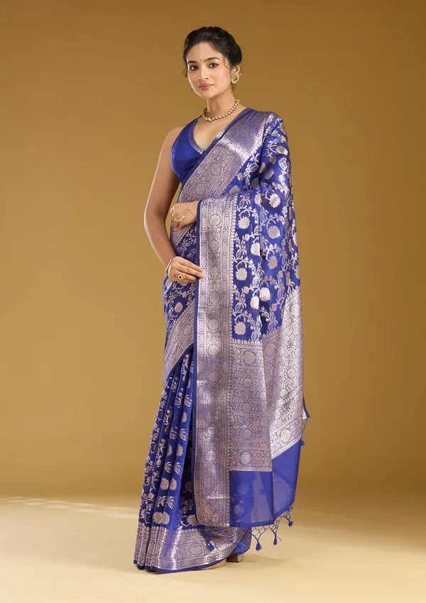 Royal_Blue_Zariwork_Cotton_Silk_Saree