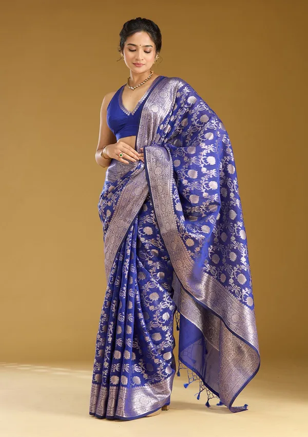 Royal_Blue_Zariwork_Cotton_Silk_Saree