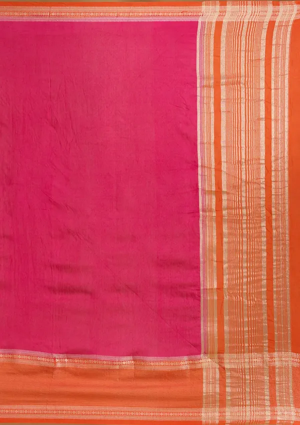 Rani_Pink_Zariwork_Gold_Art_Silk_Silk_Saree