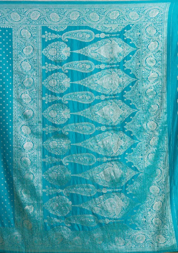 Peacock_Blue_Zariwork_Art_Silk_Silk_Saree