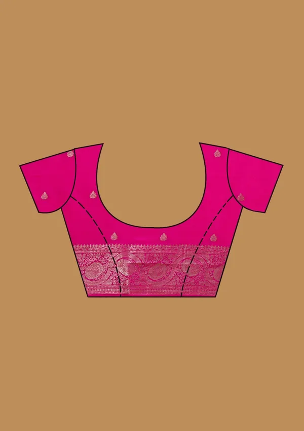 Magenta_Pink_Zariwork_Art_Silk_Silk_Saree